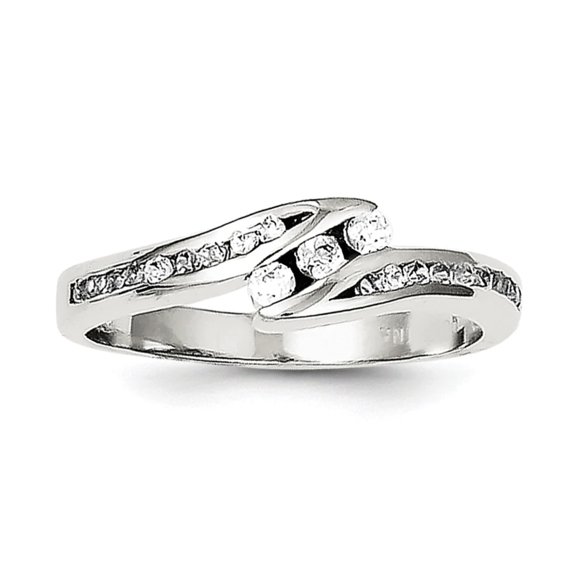 Sterling Silver Rhodium-plated 3mm Comfort Fit Size 4.5 Band QCF030RH