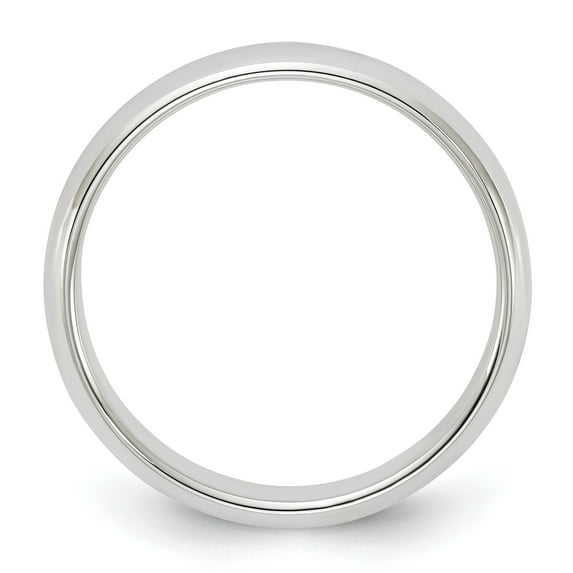 Sterling Silver Rhodium-plated 4mm Half-Round Size 9.5 Band QWH040RH