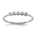 thumbnail image 1 of Sterling Silver Rhodium-plated 5-Bezel CZ Ring QR6929, 1 of 6