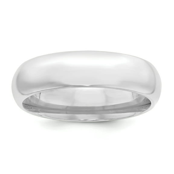 Sterling Silver Rhodium-plated 6mm Comfort Fit Size 12.5 Band Q-QCF060RH-12.5