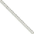 thumbnail image 1 of Sterling Silver Rhodium-plated 6mm Curb Chain Bracelet Size 8, 1 of 4