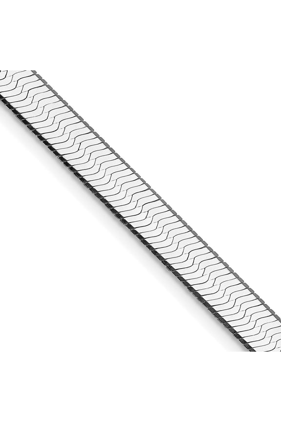Sterling Silver Rhodium-plated 7.3mm Magic Herringbone Chain