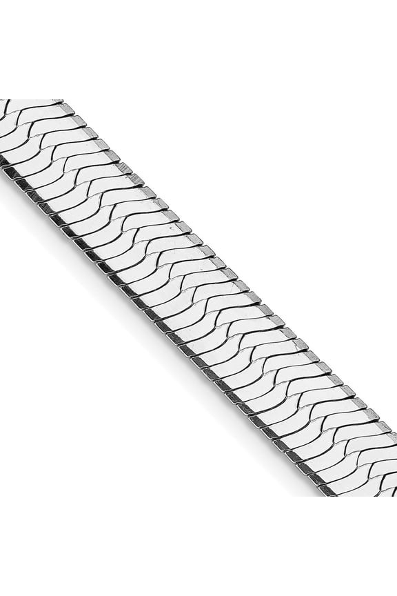 Sterling Silver Rhodium-plated 8.75mm Magic Herringbone Chain