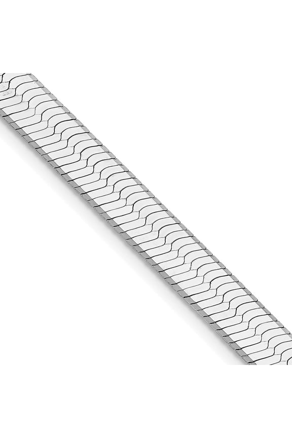 Sterling Silver Rhodium-plated 8mm Magic Herringbone Chain
