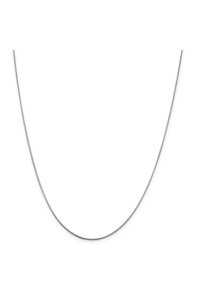 Sterling Silver Rhodium-plated .8mm Round Snake Chain (Weight: 2.58 Grams, Length: 16 Inches)