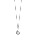 thumbnail image 1 of Sterling Silver Rhodium-plated 9-10mm White FWC Pearl Necklace, 1 of 3