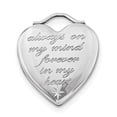 thumbnail image 1 of Sterling Silver Rhodium-plated Always On My Mind Forever In My Heart Locket, 1 of 1