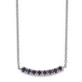thumbnail image 1 of Sterling Silver Rhodium plated Amethyst Bar with 2in Extender Pendant Necklace, 1 of 5