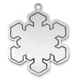 thumbnail image 1 of Sterling Silver Rhodium-plated Blank Christmas Snowflake Ornament QQ346B, 1 of 1
