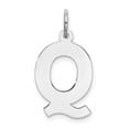 thumbnail image 1 of Sterling Silver Rhodium-plated Block Letter Q Initial Charm QC5095Q, 1 of 3