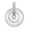 thumbnail image 1 of Sterling Silver Rhodium-plated CZ 2-Circles Pendant QP5084, 1 of 2