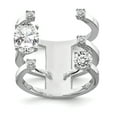 thumbnail image 1 of Sterling Silver Rhodium-plated CZ Adjustable Ring QR6522, 1 of 5