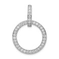 thumbnail image 1 of Sterling Silver Rhodium-plated CZ Circle Pendant, 1 of 1
