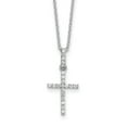 thumbnail image 1 of Sterling Silver Rhodium-plated CZ Cross 20in Necklace, 1 of 3