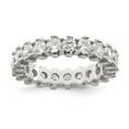 thumbnail image 1 of Sterling Silver Rhodium-plated CZ Eternity Band, 1 of 6