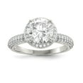thumbnail image 1 of Sterling Silver Rhodium-plated CZ Pav‚ Ring, 1 of 6