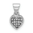 thumbnail image 1 of Sterling Silver Rhodium-plated CZ Polished Heart Pendant, 1 of 1