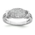 thumbnail image 1 of Sterling Silver Rhodium-plated CZ Ring - Size 7, 1 of 3