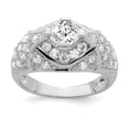 thumbnail image 1 of Sterling Silver Rhodium-plated CZ Ring - Size 7, 1 of 3