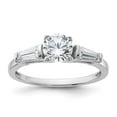 thumbnail image 1 of Sterling Silver Rhodium-plated CZ Ring, 1 of 6