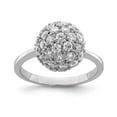 thumbnail image 1 of Sterling Silver Rhodium-plated CZ Ring, 1 of 6