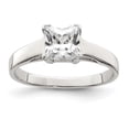 thumbnail image 1 of Sterling Silver Rhodium-plated CZ Ring, 1 of 6