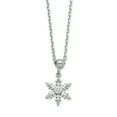 thumbnail image 1 of Sterling Silver Rhodium-plated CZ Snowflake with 2in Extender Pendant Necklace, 1 of 4