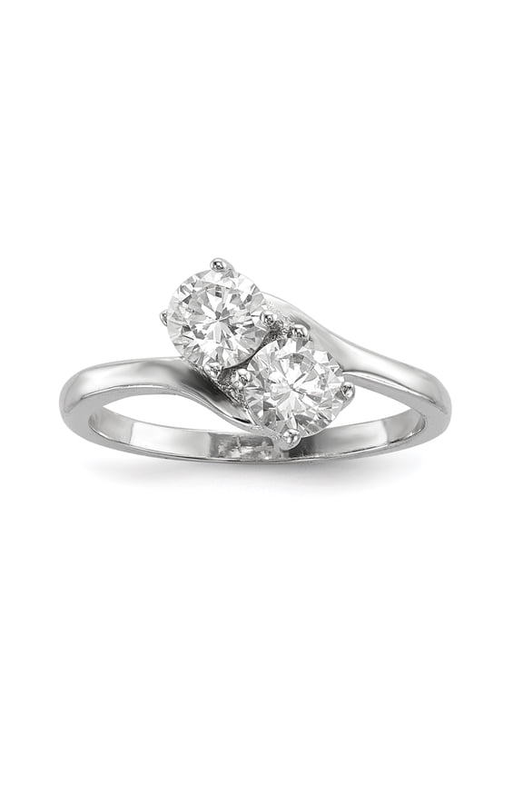 2 Stone Cz Ring