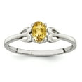 thumbnail image 1 of Sterling Silver Rhodium-plated Citrine Ring, 1 of 1
