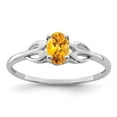 thumbnail image 1 of Sterling Silver Rhodium-plated Citrine Ring, 1 of 1