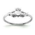 thumbnail image 1 of Sterling Silver Rhodium-plated Claddagh Ring - Size 7, 1 of 2