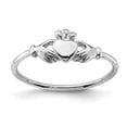 thumbnail image 1 of Sterling Silver Rhodium-plated Claddagh Ring Size 8, 1 of 6
