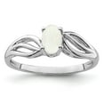 thumbnail image 1 of Sterling Silver Rhodium-plated Created Opal Ring, 1 of 7