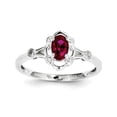 thumbnail image 1 of Sterling Silver Rhodium-plated Created Ruby & Diam. Ring, 1 of 1