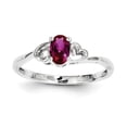 thumbnail image 1 of 925 Sterling Silver Polished Created Ruby Ring Size 10 - .55 cwt -  Jewelry Gift for Mom, 1 of 5