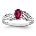 thumbnail image 1 of Sterling Silver Rhodium-plated Created Ruby Ring, 1 of 1