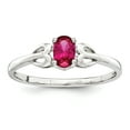 thumbnail image 1 of Sterling Silver Rhodium-plated Created Ruby Ring, 1 of 1