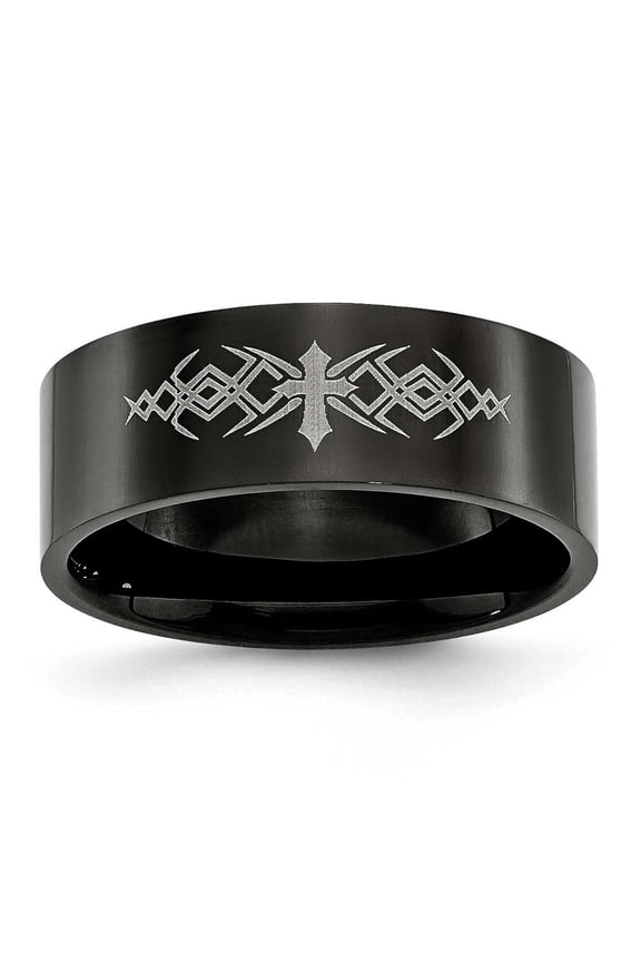Sterling Silver Rhodium-plated Created Ruby and Round CZ Band QR7027