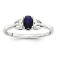 thumbnail image 1 of Sterling Silver Rhodium-plated Created Sapphire Ring, 1 of 1