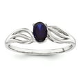 thumbnail image 1 of Sterling Silver Rhodium-plated Created Sapphire Ring, 1 of 1