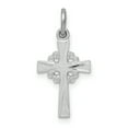 thumbnail image 1 of Sterling Silver Rhodium-plated Diamond Cut Cross Pendant, 1 of 5