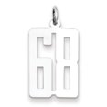 thumbnail image 1 of Sterling Silver/Rhodium-plated Elongated Number 68 Charm QQES68, 1 of 2
