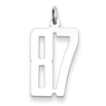 thumbnail image 1 of Sterling Silver/Rhodium-plated Elongated Number 87 Charm QQES87, 1 of 2
