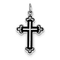 thumbnail image 1 of Sterling Silver Rhodium-plated Enameled Cross Pendant, 1 of 1