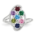thumbnail image 1 of Sterling Silver Rhodium-plated Family Jewelry Mounting QXMR3/7SSM-10, 1 of 6