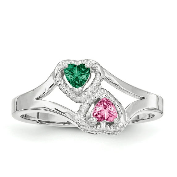 Sterling Silver Rhodium-plated Family Jewelry Mounting QXMR64/2SSM-8