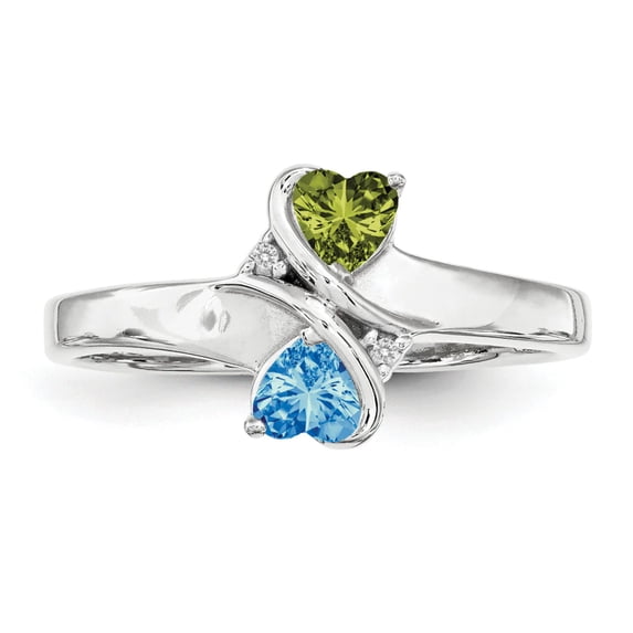 Sterling Silver Rhodium-plated Family Jewelry Mounting QXMR70/2SSM-10