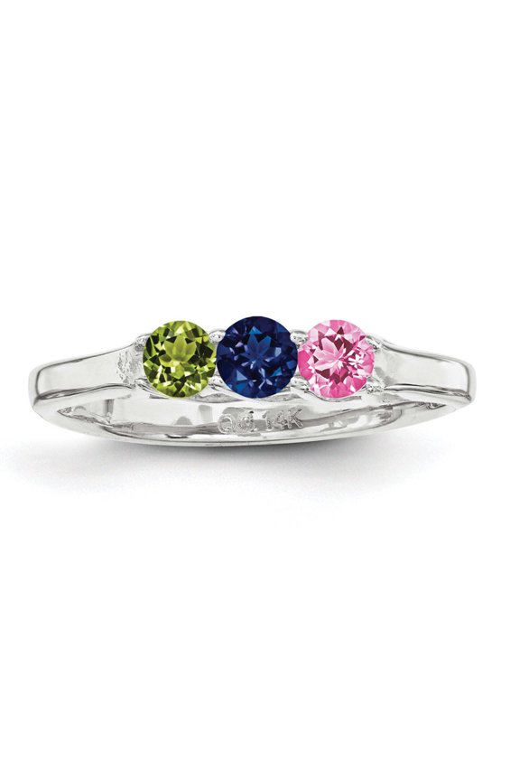 Sterling Silver Rhodium-plated Family Jewelry Mounting QXMR83/3SSM-9