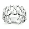 thumbnail image 1 of Sterling Silver Rhodium-plated Fancy Swirls Band QR6898, 1 of 6