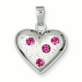 thumbnail image 1 of Finest Gold Sterling Silver Rhodium-Plated & Ferido Stellux Crystal Heart Pendant, 1 of 4